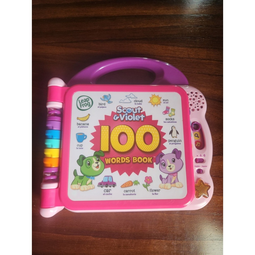 LeapFrog Scout & Violet 100 Words Book Electronic Learning Toy Interactive Bilin